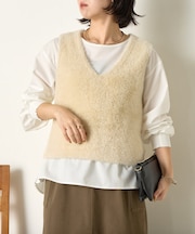 フェザーベストセットブラウス