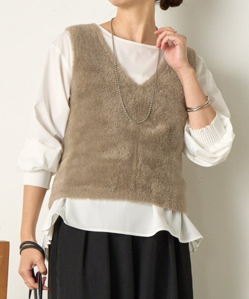 フェザーベストセットブラウス