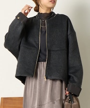 袖口切替コクーンジャケット