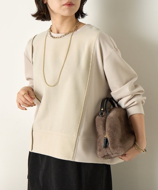 ウォーム切替バックタックカットソー