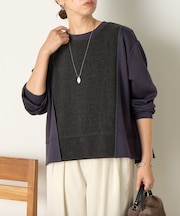 ウォーム切替バックタックカットソー