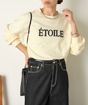 【大人カジュアル】ラメロゴ裏毛プルオーバー