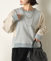 配色ドルマンダンボールカットソー