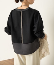 配色ドルマンダンボールカットソー