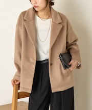 テーラードシャギーコート