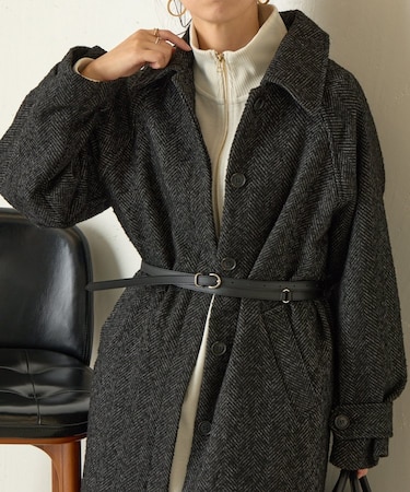 ヘリンボーンロングコート