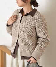 【春まで着れる】バンピーニットカーディガン