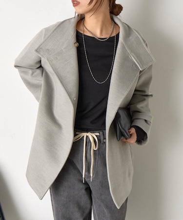 ウールライクスタンドジャケット