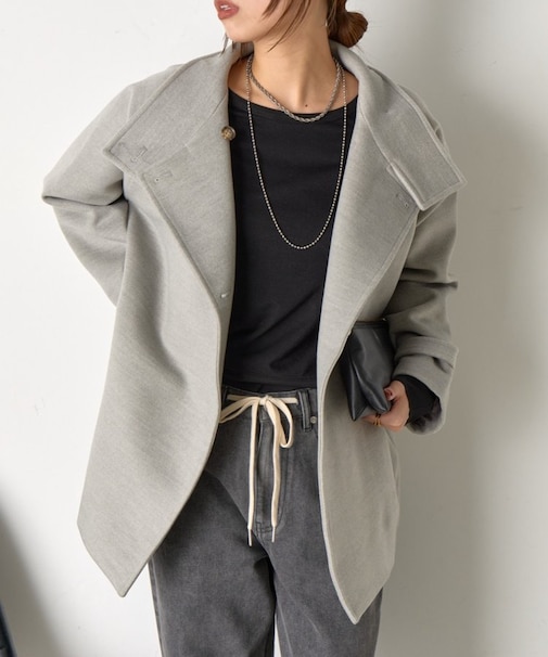 ウールライクスタンドジャケット