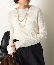 【インナーにも◎】ウェーブジャガードプルオーバー