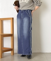 サイドフリンジデニムスカート