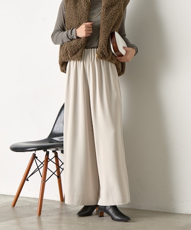 トロミキャタピラーワイドパンツ