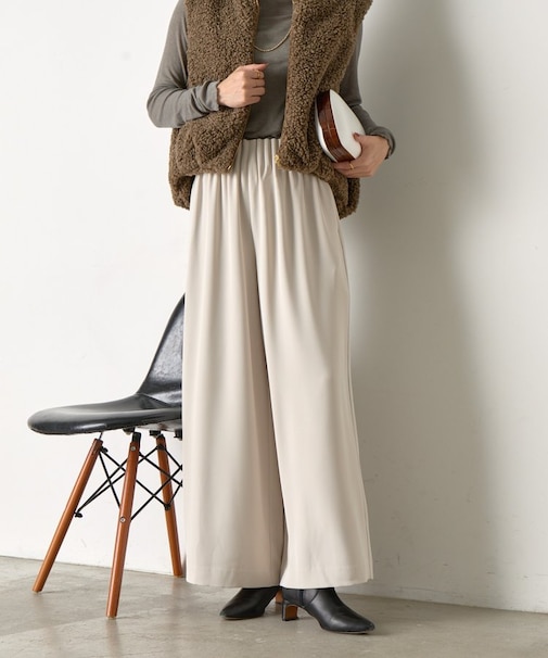 トロミキャタピラーワイドパンツ