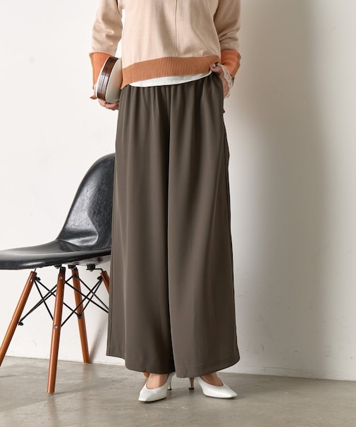 トロミキャタピラーワイドパンツ