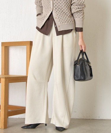 【楽ちん/大人カジュアル】スエットカーブパンツ