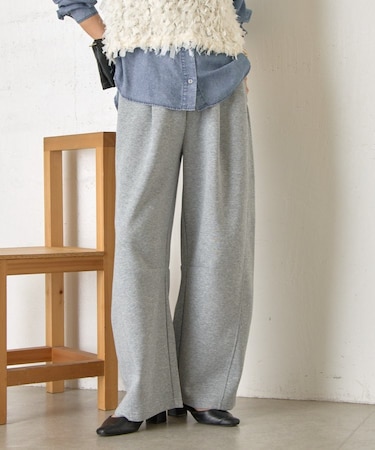 【楽ちん/大人カジュアル】スエットカーブパンツ