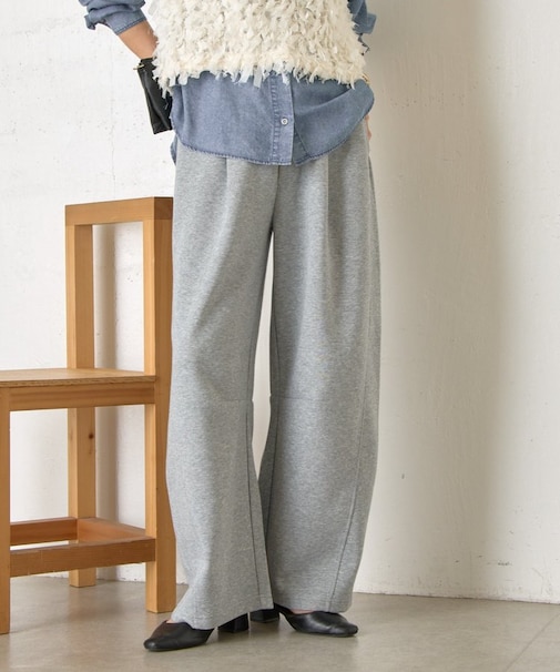 【楽ちん/大人カジュアル】スエットカーブパンツ