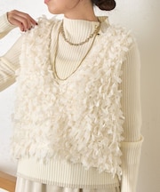 【重ねるだけで主役】リボンフリンジベスト