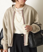 【あったか/上品】バックラッフルジャケット