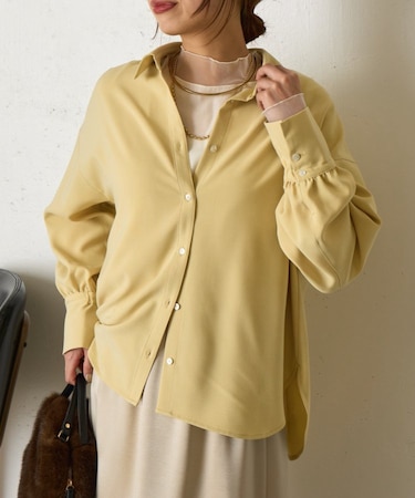 バックダブルタックシャツ