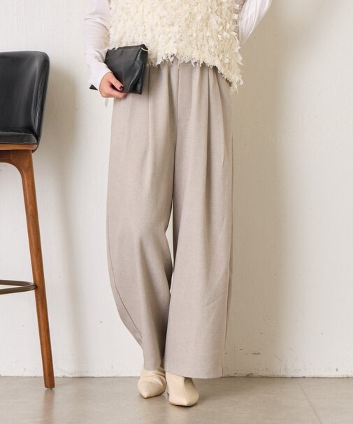 【やわらぐ艶カーブ】メランジカーブパンツ