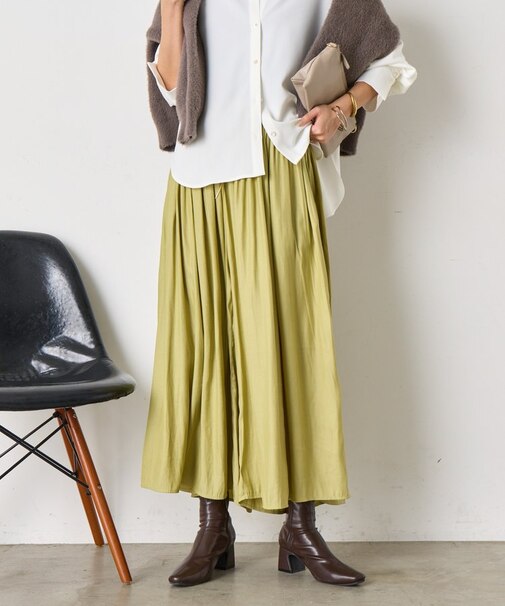 【体系カバー/楽チン】ウエストギャザースカーチョ