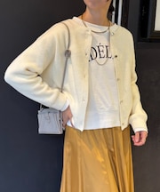 【春まで着れる】カタアゼ金ボタンカーディガン