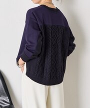 【一枚で映える】ケーブルドッキングプルオーバー