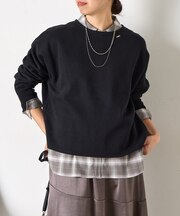 【後ろ姿で差をつける】ドルマンバックジッププルオーバー