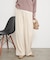 【ゆるっと美シルエット】ウエストギャザーワイドパンツ