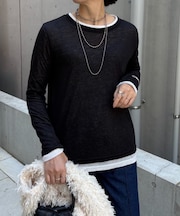 【2点セット/春まで着れる】2セットシアーロンT