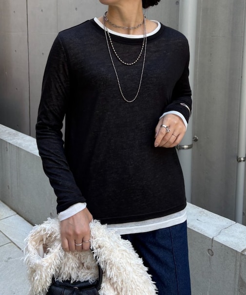 【2点セット/春まで着れる】2セットシアーロンT