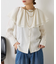 ネックラッフルブラウス