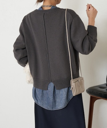 バックラインボックスニット