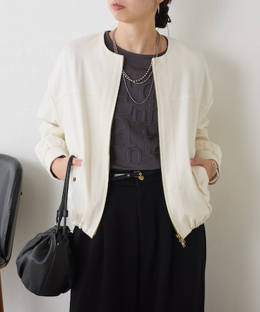 【スッキリ見え】裾ドロストブルゾン