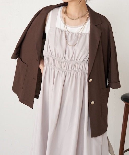 【メリハリシルエット】ウエストシャーリングジャンスカ