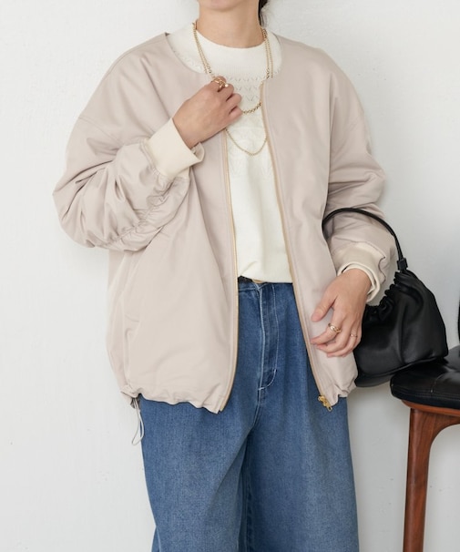 中綿バックギャザーコート