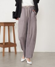 レイヤード風スエードカーブパンツ
