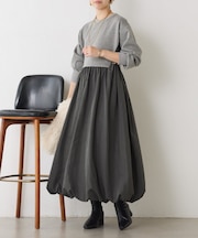 ダンボール切替バルーンワンピース