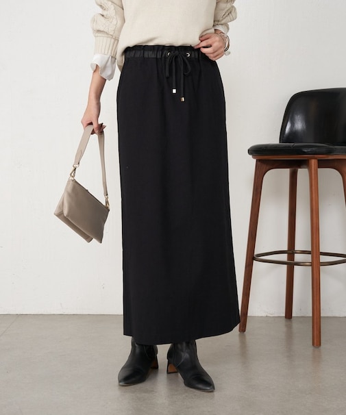 【ウエストゴム】ウエストテープメンスカート