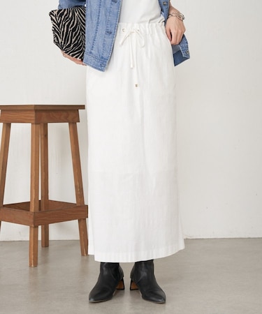 【ウエストゴム】ウエストテープメンスカート