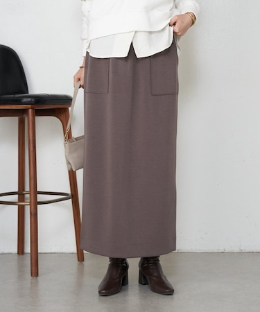 【伸縮性抜群◎】ボンディングIラインスカート