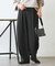 【美脚が叶うワイド】リボンタックワイドパンツ