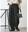 【美脚が叶うワイド】リボンタックワイドパンツ