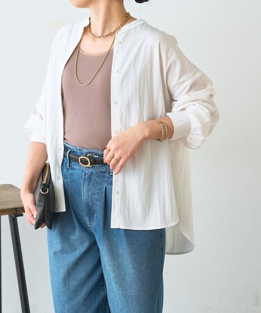 【大人気リバイバル】後ろヨークラッフルシャツ