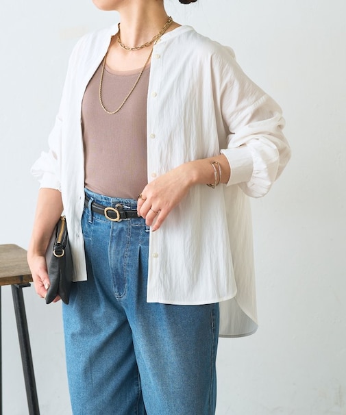 【大人気リバイバル】後ろヨークラッフルシャツ