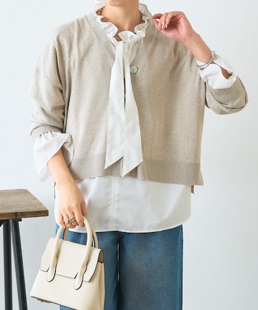 【体系カバー◎】シェルボタンカーディガン