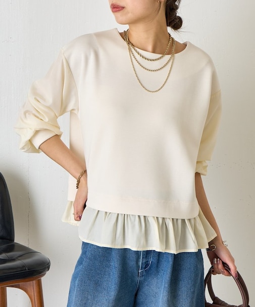 【着るだけ完成】レイヤード風プルオーバー