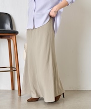 【軽やかロング】レーヨンナイロンロングスカート