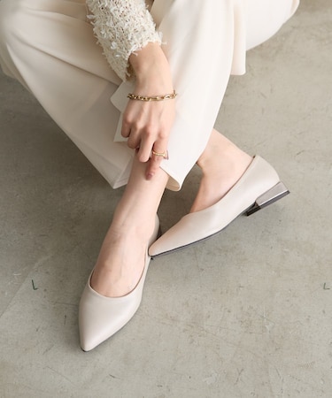 スクエアヒールパンプス